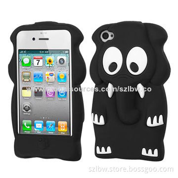 3D Animal Elephant Silicone Rubber Skin Protector Cases with Lightweight, Easy to Install
